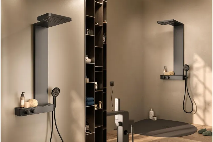 LOUNGE, Душова система з термостатом, matt black (100333773)  image 3