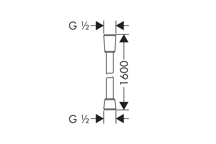Шланг для душу AXOR 1,6 м 28626800 Stainless Steel Optic зображення 2