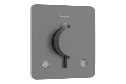 Термостат прихованого монтажу Ecostat Comfort Q на 2 функції, Brushed Black Chrome (33713340)