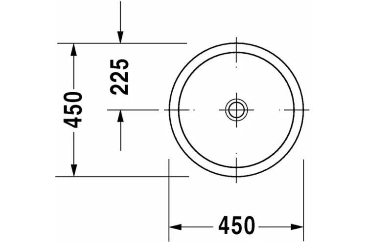 ARCHITEC Умивальник вбудований на стільницю D 45 см (0318450000) image 2