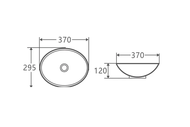 MIEL Умивальник накладний без отвору під змішувач 37x29,5x12, glossy blackgold зображення 4