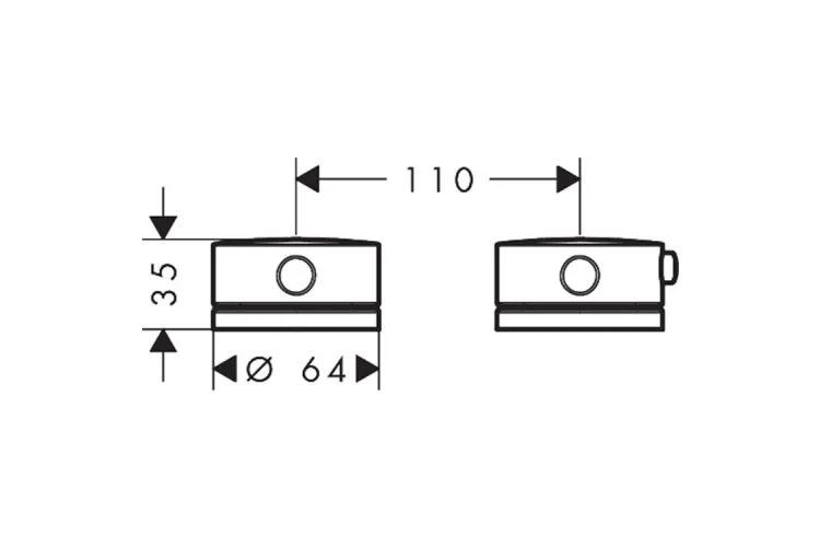 Змішувач Axor One термостатичний на край ванни 2 отв, Chrome (48470000) image 2