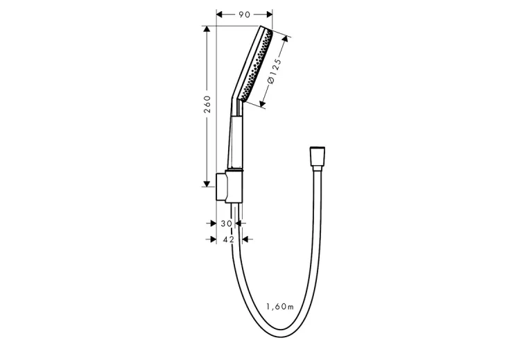 Душовий набір Raindance Alive Select S 3jet EcoSmart Porter 1,60 см Chrome (24611000) зображення 4