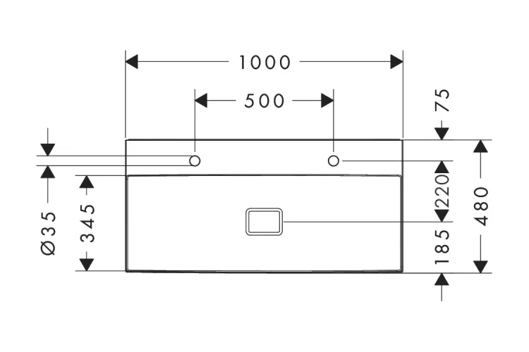 Умивальник Xevolos E 1000/480 з 2-ма отворами, без переливу, SmartClean White (61110450) image 7