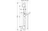 Душова штанга Unica S Pura 90 см зі шлангом 160 см Matt White (28631700) image 3