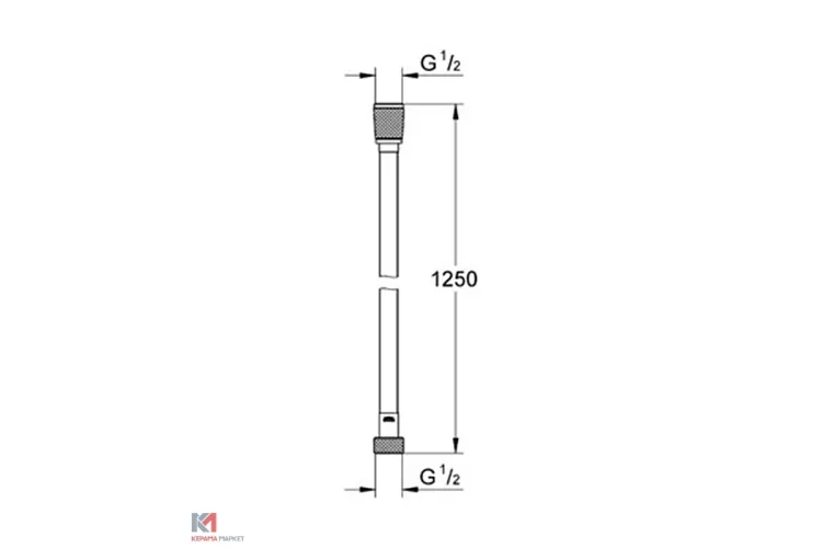 Шланг душовий SILVERFLEX 1250мм хромований  (28362000) зображення 2