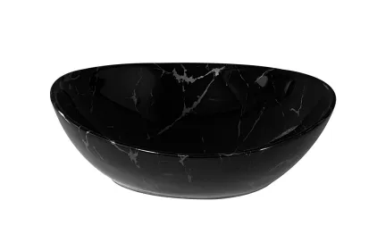 MIEL Умивальник накладний без отвору під змішувач 37x29,5x12, glossy blackgold