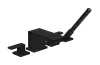 Змішувач Axor MyEdition врізний на край ванни 4 отвори Matt Black з накладкою Black Glass (47430670) зображення 1