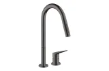 Змішувач Axor Citterio М 220 для кухні на 2 отвори з витяжним виливом EcoSmart, Brushed Black Chrome (34824340)