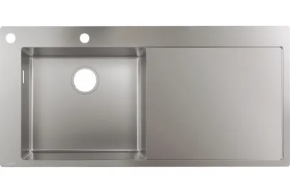Кухонна мийка S718-F450 на стільницю 2х35d 1045х510, полиця праворуч Stainless Steel (43332800)