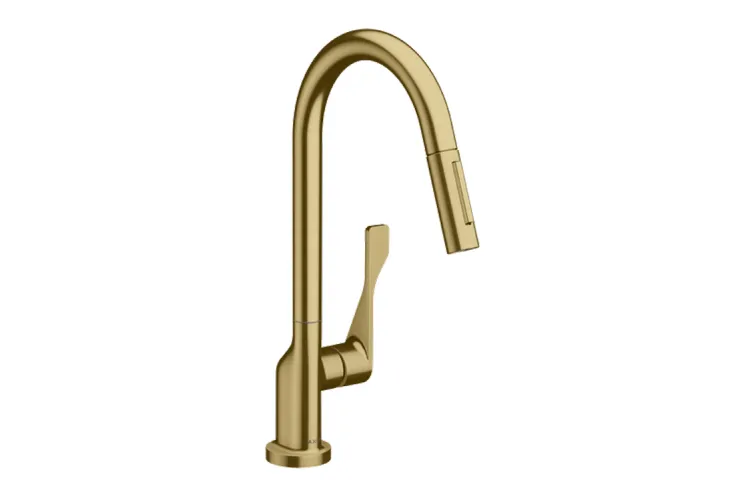 Змішувач Axor Citterio 250 2jet для кухні з витяжним виливом, Brushed Brass (39835950) image 1