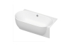 LUV Ванна пристінна 180x95 см правостороння з ніжками та панеллю, DuraSolid® (700432000000000)