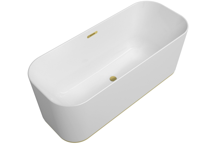 FINION  Ванна кварил з Led-підсвіткою Duo Freestanding 1700x700 Led DesignRing Water inlet (UBQ177FIN7N300V101)  Gold зображення 1
