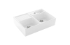DOUBLE-BOWL SINK Кухонна мийка з двома чашами 89,5x22x63 з двома отворами (632391R1HL12) White alpine CeramicPlus зображення 2