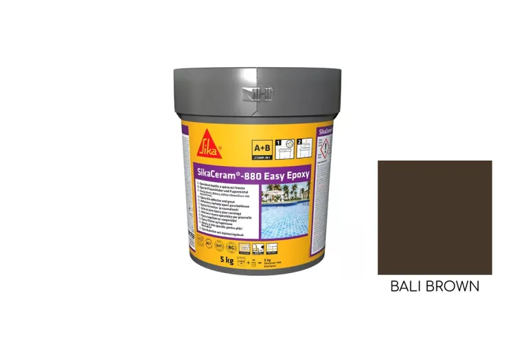 SikaCeram-880 Easy Epoxy(AB) 2к Епоксидна затирка, bali brownі 5кг image 1