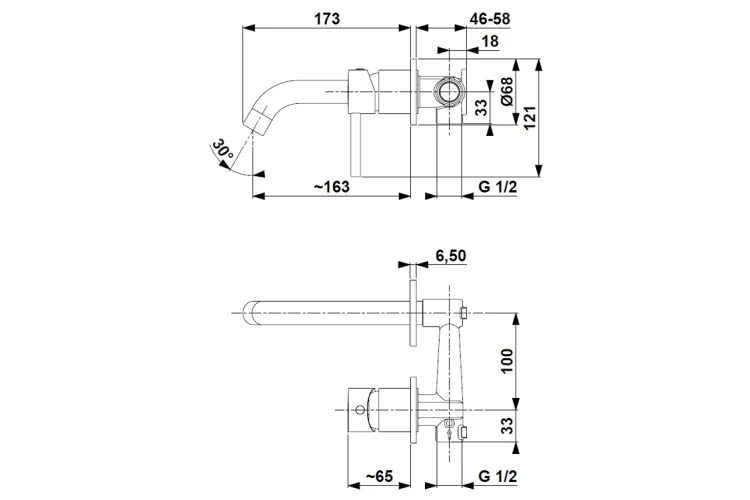 Змішувач для умивальника прихов.монтажу МОЗА gold 5039-810-31 image 5