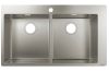 Кухонна мийка S711-F765 на стільницю1х35d 865х500 дві чаші 370/370 (43303800) Stainless Steel image 1
