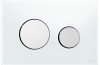 Панель змиву TECELoop з двома клавішами, хром глянець, скло біле (9240660) image 1