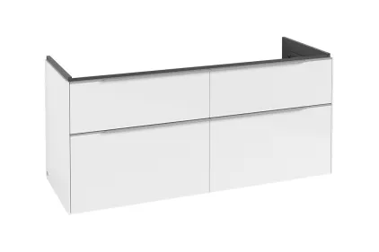 SUBWAY 3.0 Тумба під умивальник 127,2x57,6x47,8 см Brilliant White ручки glossy aluminium (C60200VE)
