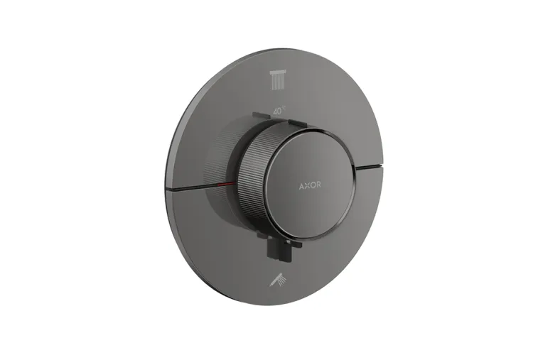 Термостат прихованого монтажу AXOR ShowerSelect ID Round на 2 функції, Polished Black Chrome (36750330) зображення 1