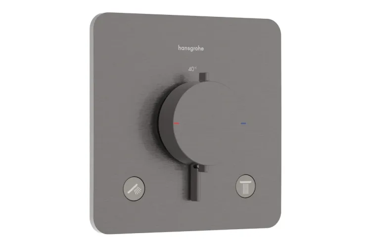 Термостат прихованого монтажу Ecostat Comfort Q на 2 функції, Brushed Black Chrome (33713340) зображення 1