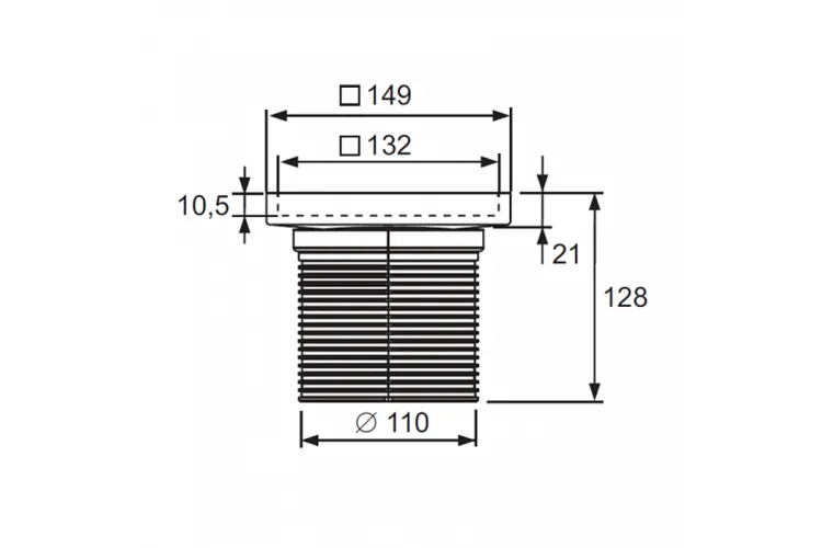 Верхня вставка "plate II" для каналу TECEdrainpoint S 150мм (3660011) зображення 3