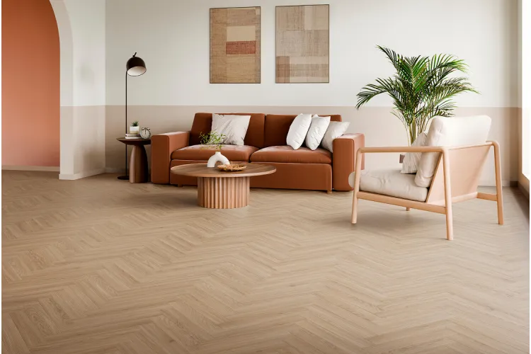 WAVE Herringbone K2707 Flowery Peanut 50.4х8.4 V4 32кл/АС5 8mm BerryAlloc (ламінат) image 2