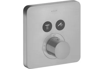 Термостат для 2-х споживачів Axor ShowerSelect прихований монтаж Brushed Nickel 36707820