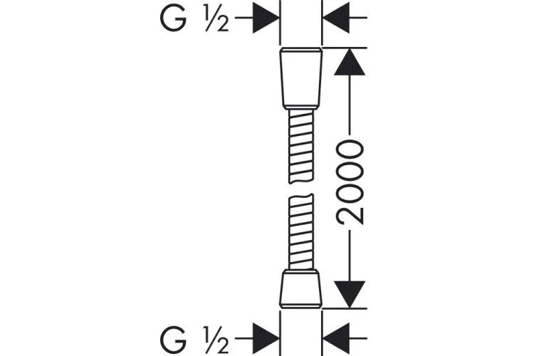 Шланг для душу Sensoflex металевий 2 м (28134000) зображення 2