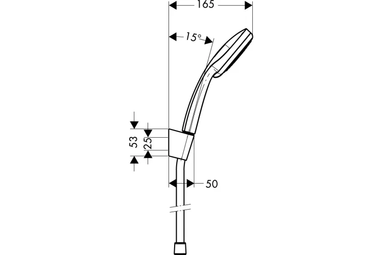 Душовий набір Croma 100 Vario Porter 1.6 м (27594000) image 2