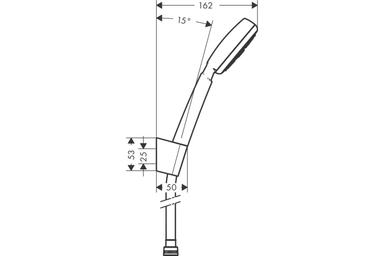 Душовий набір Crometta 100 Vario 1Jet  Porter 1.6м (26665400) зображення 2