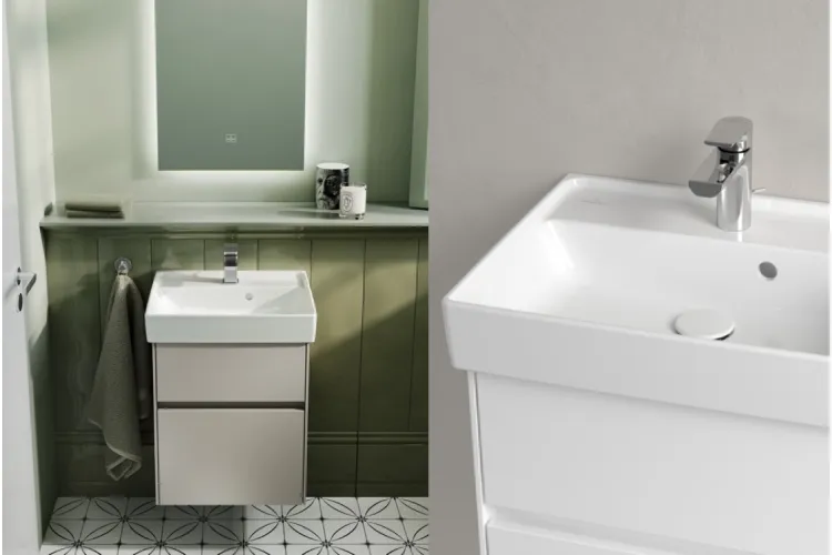 COLLARO Умивальник 500x400 мм з отвором та переливом White Alpin TitanCeram (43345001) image 4