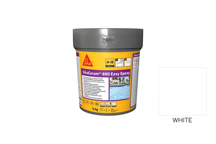SikaCeram-880 Easy Epoxy(AB) 2к Епоксидна затирка, white 5кг зображення 1
