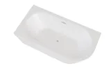 Ванна акрилова кутова AVITA A-LINE 160х75 ліва біла глянцева з сифоном Alcaplast хром