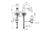 FORMA Змішувач для біде хромований: автоматичний зливний клапан / аератор“plus” / картридж 25мм / підключення 3/8" (100143705) image 2