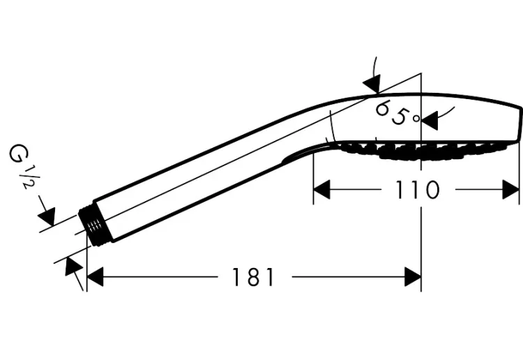 Ручний душ Croma Select E 110 1jet (26814700) Matt White image 2