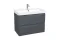 Тумба АКЦЕНТ ЛЮКС 75 см з умивальником Deep (консольна) GRAPHIT-MATT 006 R7024 