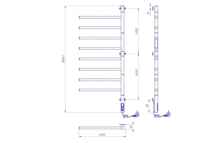 Рушникосушка Веєр-I 1000х445/80 TR зображення 4