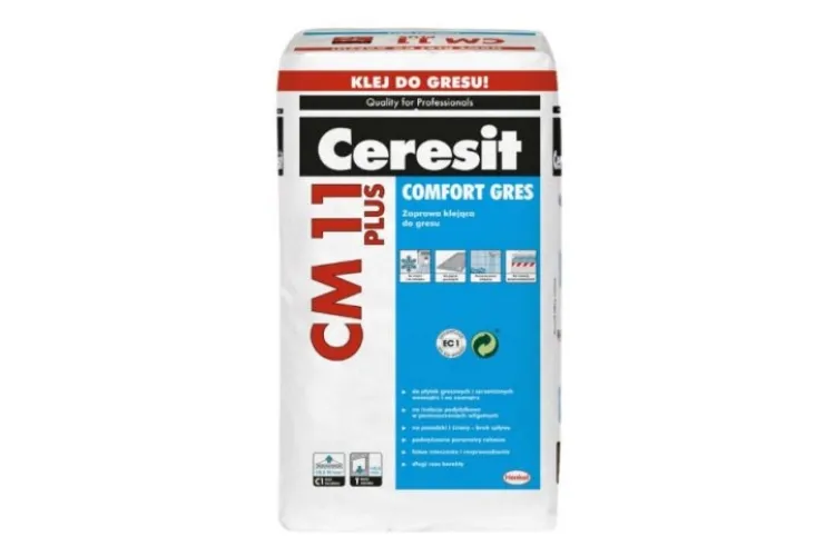 Ceresit-CM 11-PLUS (COMFORT GRES-CERAMIC GRES) клеюча суміш для плитки (25 кг) (54) зображення 1