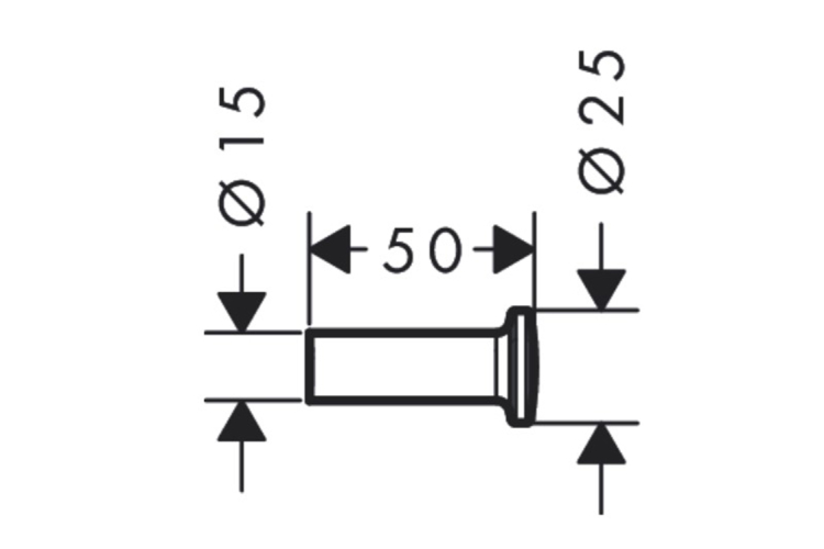 Гачок 5.0 х1.5 см Axor Universal Circular, Brushed Nickel (42811820) image 3