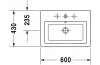 2ND FLOOR Умивальник вбудований на стільницю 60х43 см (0347600000) зображення 2