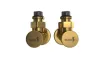 К-кт кутових круглих кранів для радіаторів 2 шт золото зображення 2
