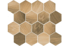 UNIWERSALNA MOZAIKA PRASOWANA WOOD NATURAL MIX HEKSAGON MAT 22x25.5 (мозаїка) зображення 3