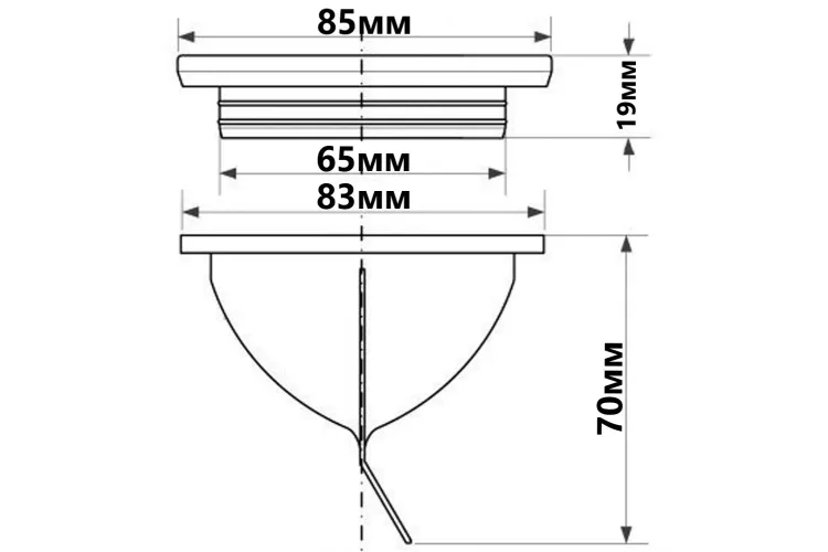 Сухий затвор VALVE82MM + RING для трапа підлогового MRFGC3SSV-110  зображення 2