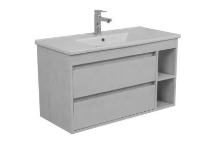 Тумба ШЕЛЬФ 100см з умивальником Arte (консольна) нордленд