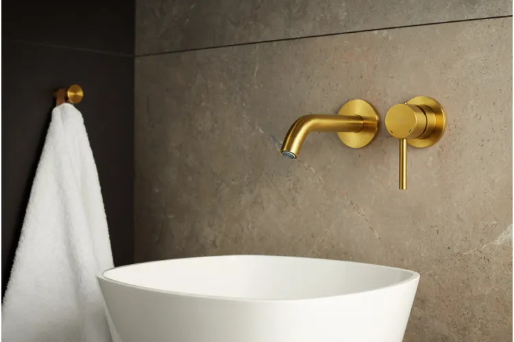 Змішувач для умивальника прихов.монтажу МОЗА gold 5039-810-31 image 2