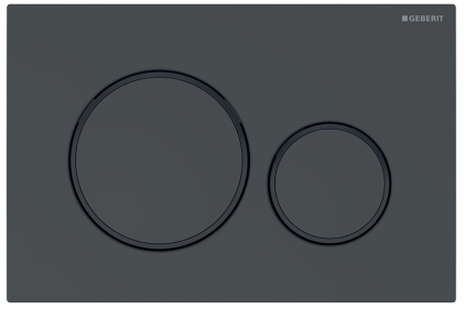 Кнопка змиву Sigma 20 подвійний змив, чорний матовий (115.882.DW.1)