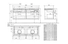 LEGATO Шафка під два умивальники 140х55х50 Arizona Oak (B59200VH) зображення 7