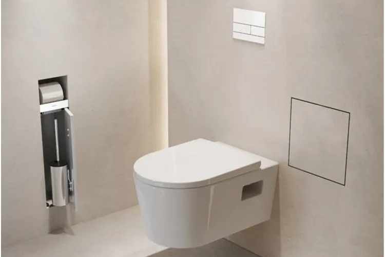 XtraStoris Rock Вбудов.відро д/сміття 6л з дверцятами, під плитку 30х30х14см, Matt White (56090700) зображення 3