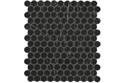 ROMA DIAMOND NERO REALE ROUND GRES MOSAICO 29.5x32.5 FNJD (мозаїка)